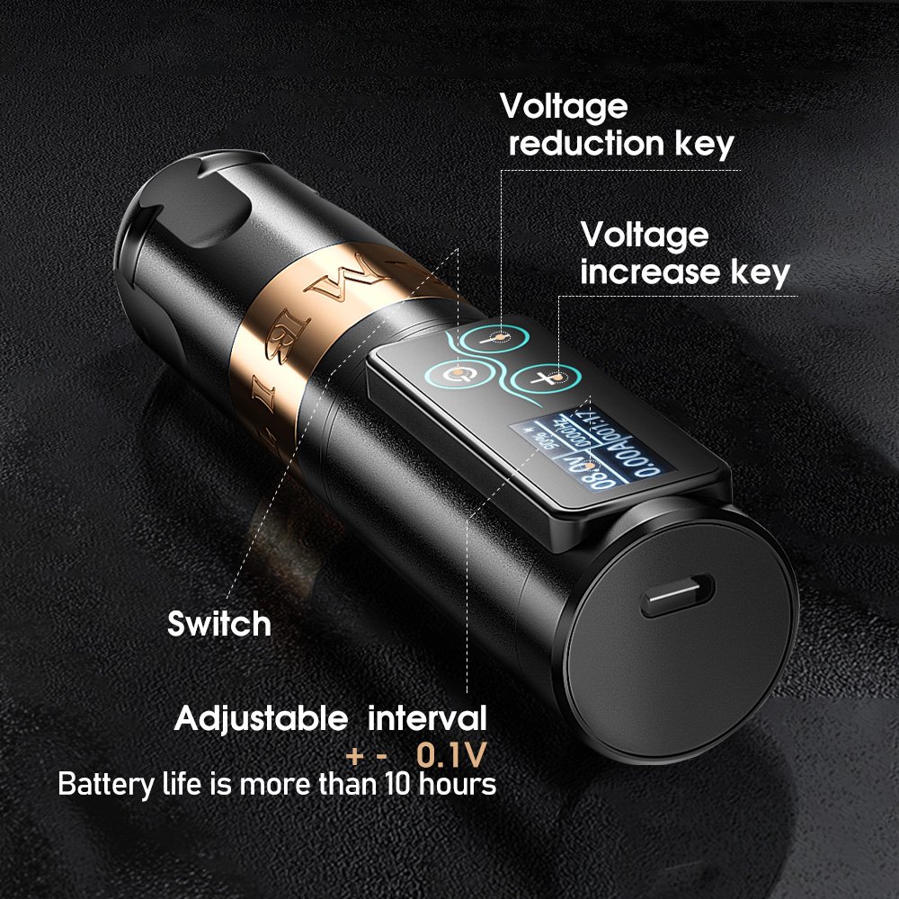 Brushless Strong Motor Tattoo Pen Machine 3.5/4.0mm Touch Screen 2400mAh Battery Permanent Makeup Wireless Body Art Pen Machine