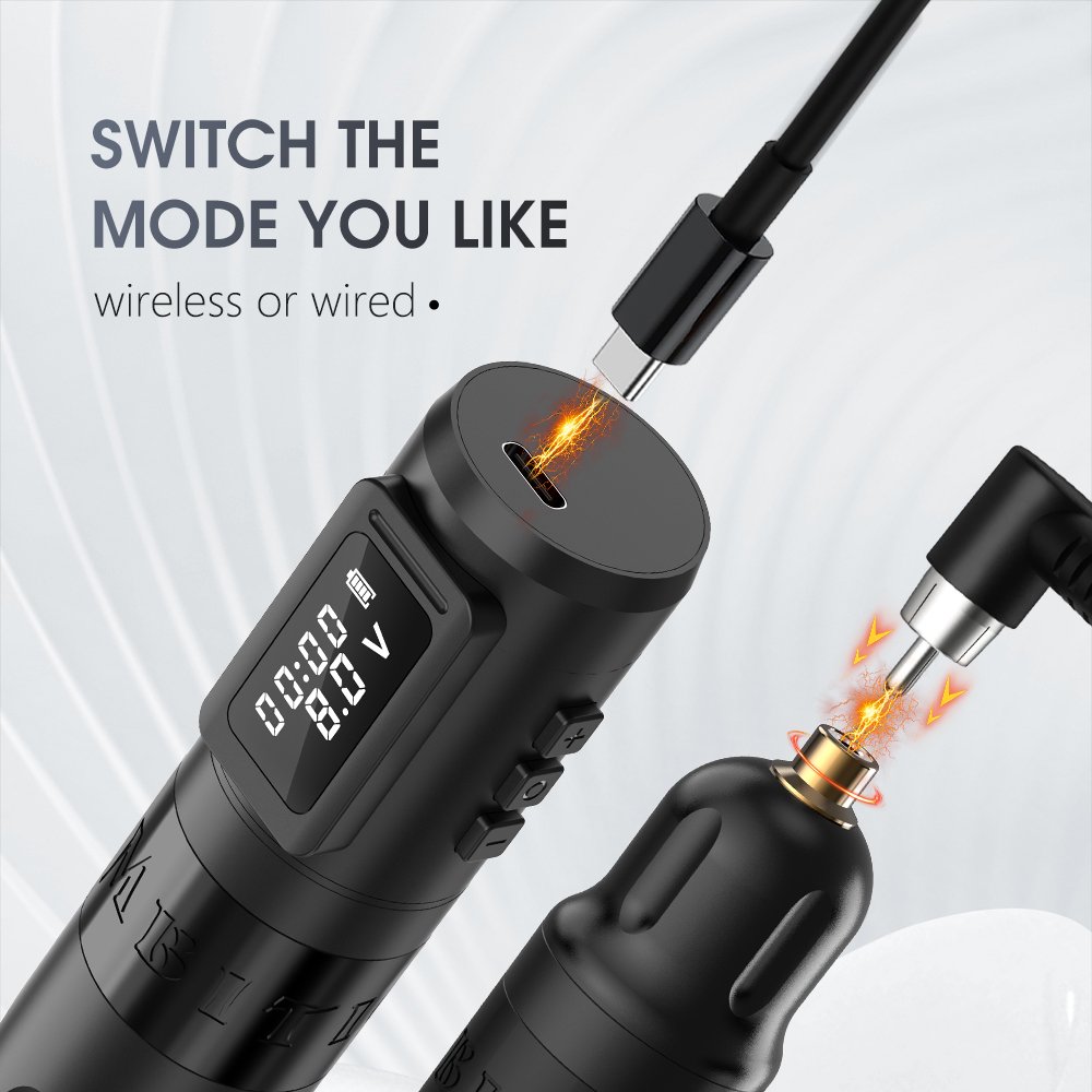 Brushless Strong Motor Tattoo Pen Machine 3.5/4.0mm Touch Screen 2400mAh Battery Permanent Makeup Wireless Body Art Pen Machine