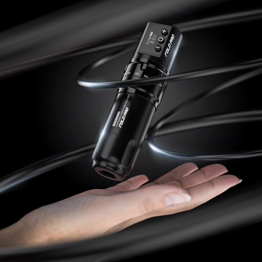 Factory Direct Professional Fold Pro Wireless Tattoo Guns Adjustable Stroke 2.4-4.2mm With Led Display