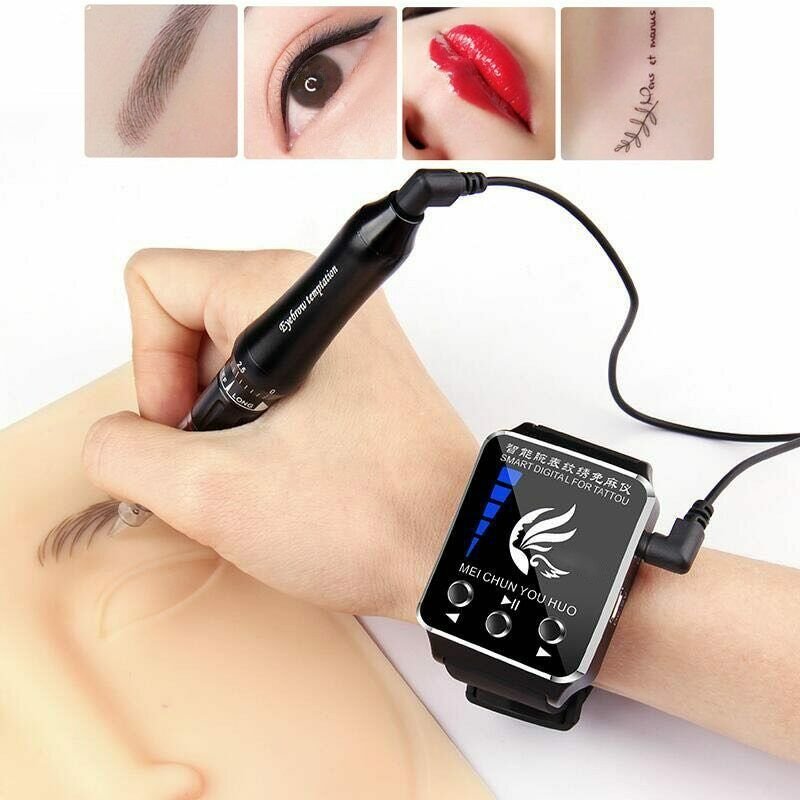 Wireless Rotary Tattoo Machine Complete Kits Battery Pack Needle Cartridges Set