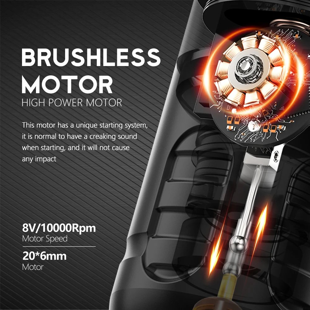 Ambition Zetton 2400mAh 4.0mm/3.5mm Stroke Brushless Motor Professional Wireless Tattoo Machine Pen Complete Full Kit Set