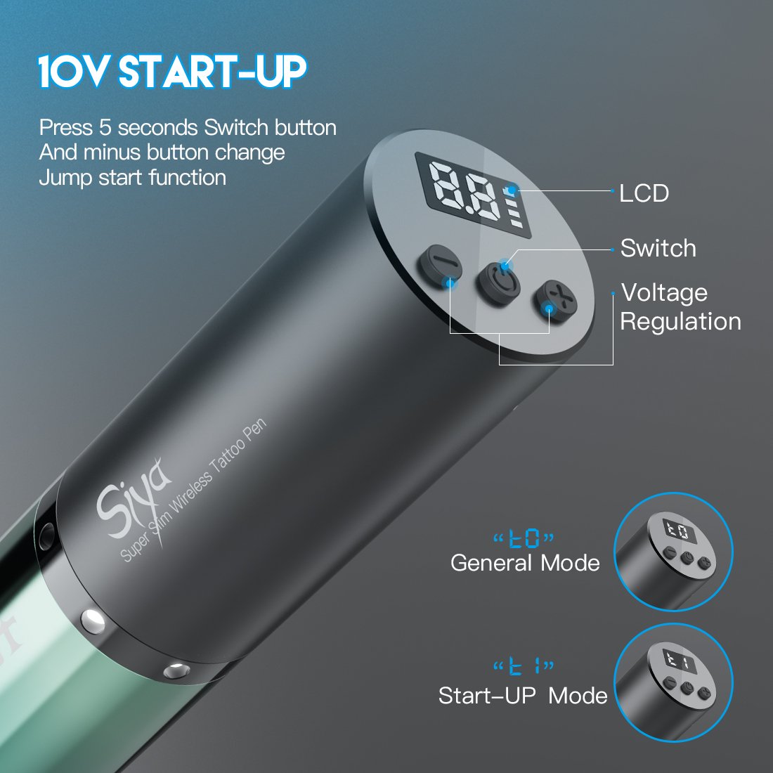 Mast Siya Electric Permanent Makeup Wireless Battery Machine Pen 3.0mm Stroke