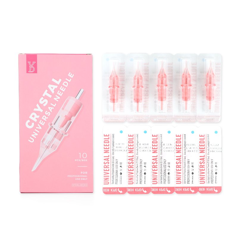 Naturalness Square Actuator 306 Stainless Steel Pink Crystal Universal Cartridge Tattoo Cartridge Needle