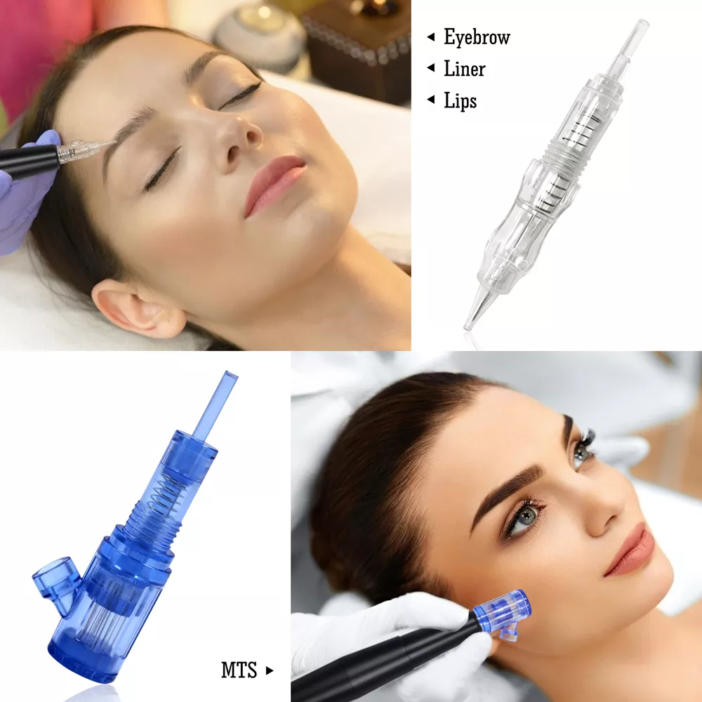 10pcs/box MTS PUM Needle Tattoo Cartridge Needle with Blister Package Permanent Makeup Eyebrow Lip Microblading Tattoo Cartridge