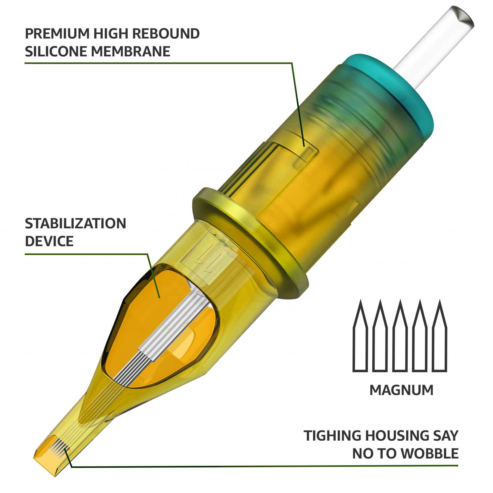 TUHU Tattoo Supply 3RL Super Tight Needle Cartridge Tattoo Cartridges Permanent Makeup Tattoo Cartridges Needle