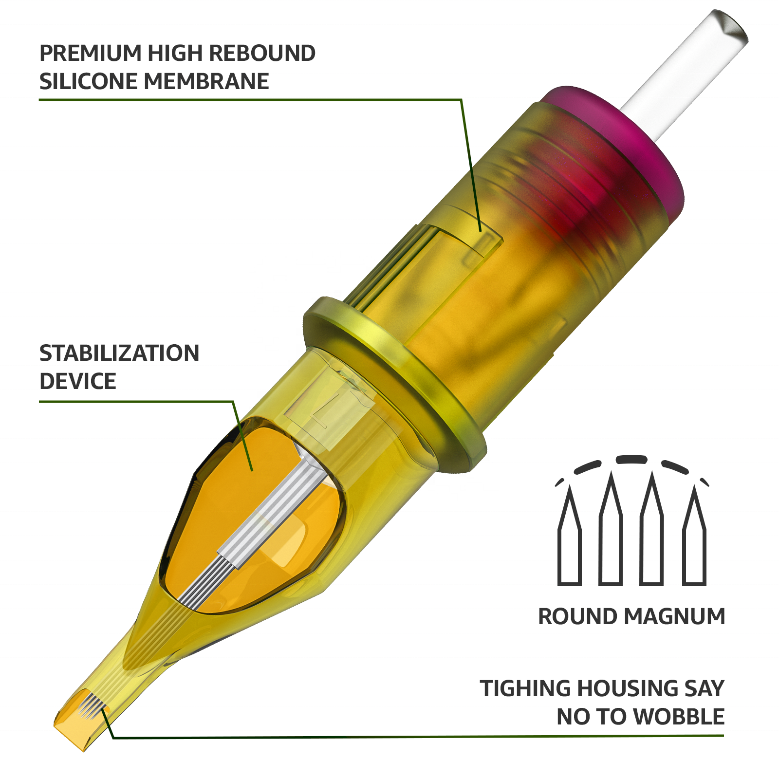 TUHU Tattoo Supply 3RL Super Tight Needle Cartridge Tattoo Cartridges Permanent Makeup Tattoo Cartridges Needle