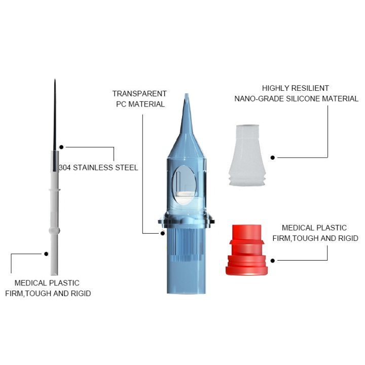 Factory Direct Tattoo Cartridges Tattoo Needles Cartridges Stainless Steel Disposable 20pcs 20 Pcs /box E.O. Gas 3-5days Pc