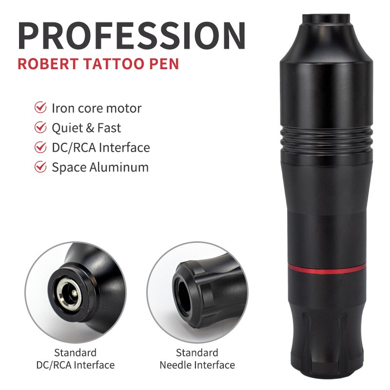 Profession Tattoo Machine Pen Power Supply Rotary Tattoo Gun with Needles Tools for Permanent Makeup Machine Tattoo Kit Artist