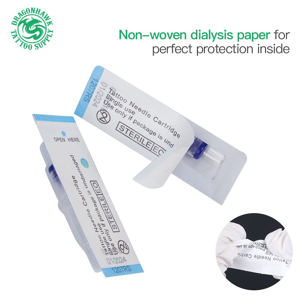 Dragonhawk Extreme Professional Disposable Needle Cartridges - Box of 10pcs for tattoo/smp Round Liner