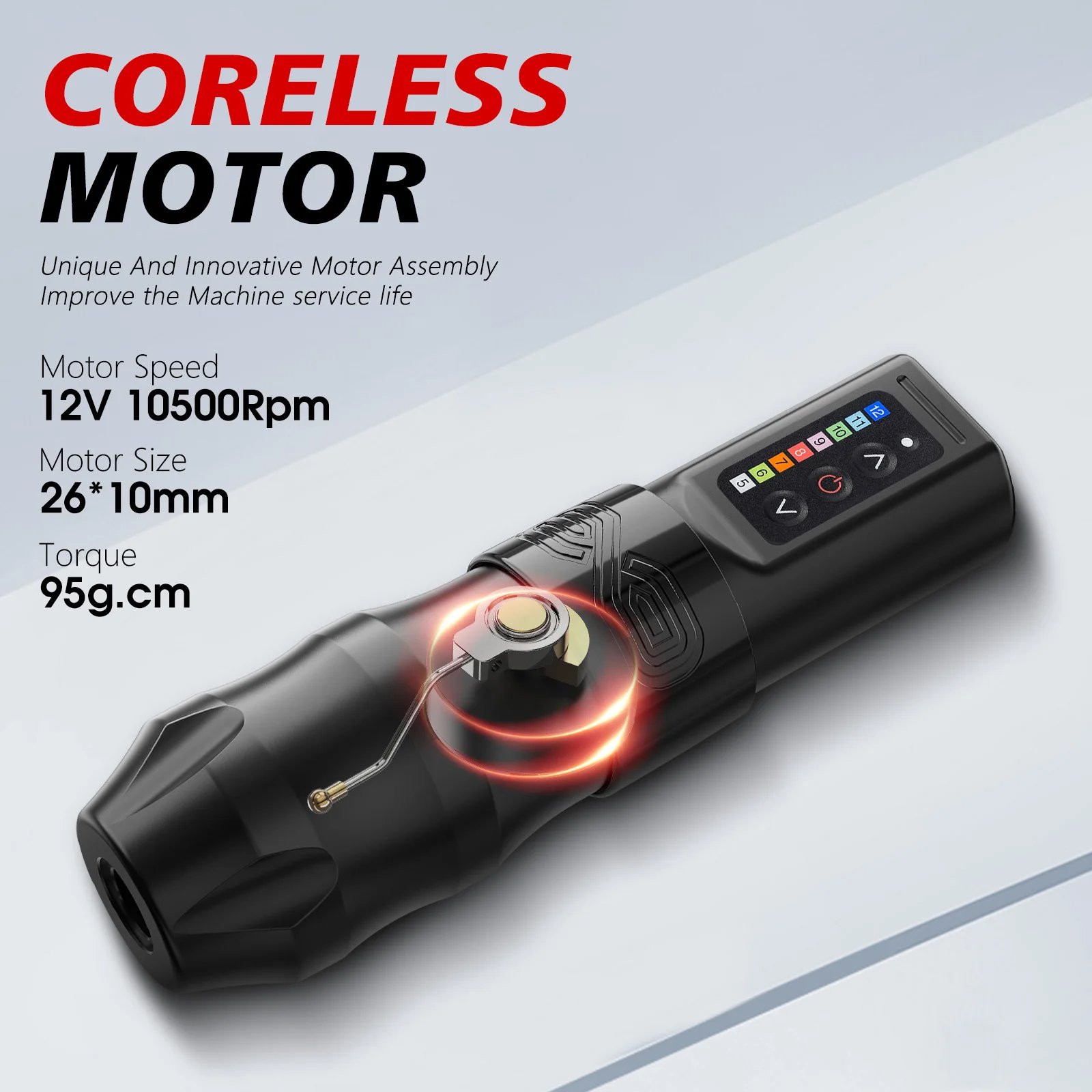 XNET Moteng E X O Powerful Coreless Motor 4mm Stroke Professional Wireless Tattoo Machine Pen for Artist Body Art