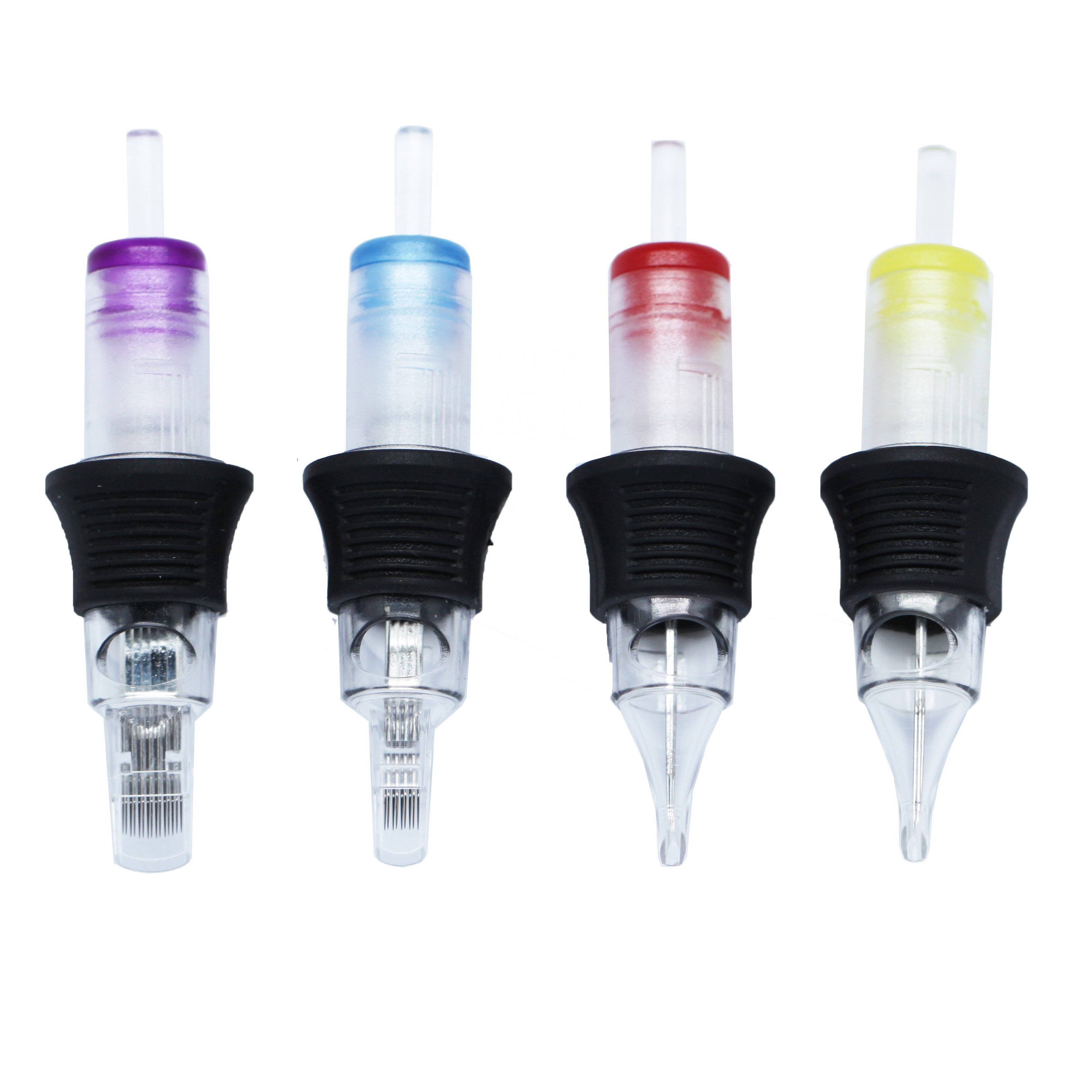 Quality Assurance Stainless Steel Disposable Needle White And Blue Color Tattoo Cartridge Needle