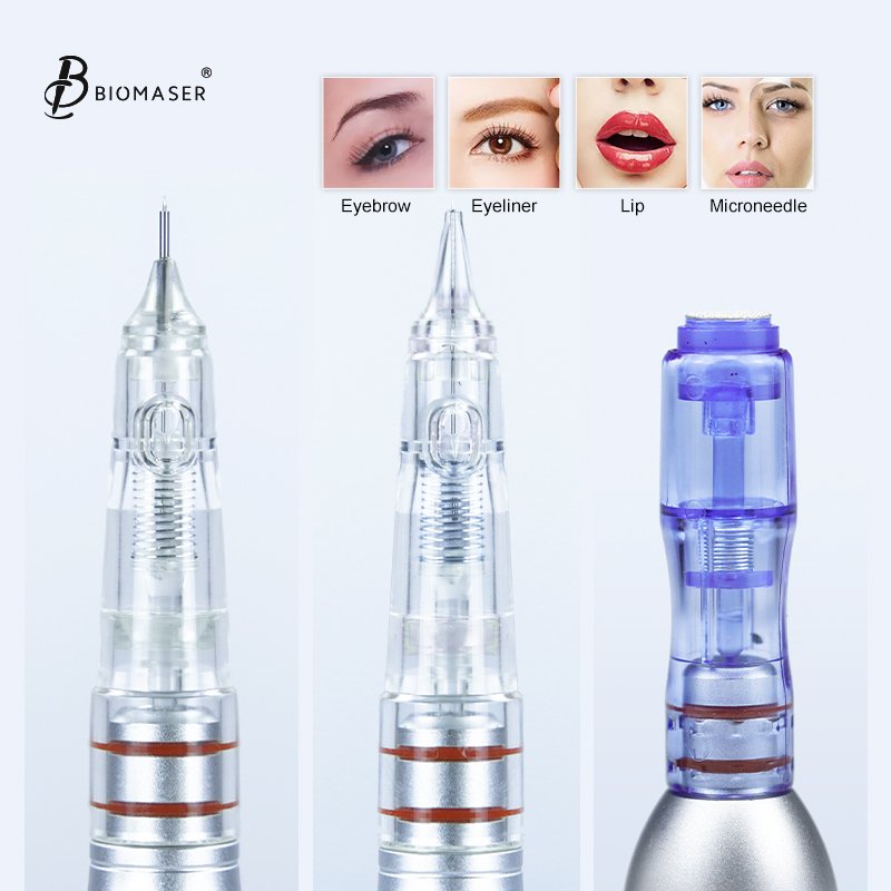 Biomaser Professional Permanent Makeup Cartridge Needles 1R/2R/3RL/5RL Disposable Sterilized Tattoo Pen Machine Needles Tips