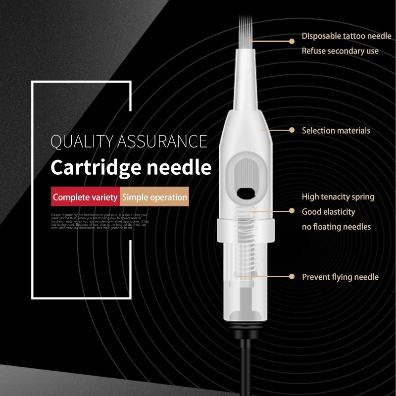 10pcs Microblading Tattoo Needles Disposable Sterilized Permanent Makeup Tattoo Cartridge Needles for Permanent Makeup Machine