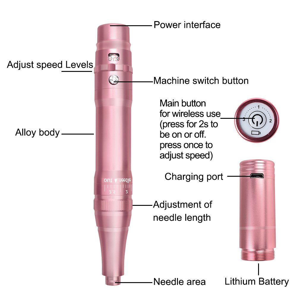 Eyebrow Tattoo Machine Microblading Kit Micropigmentation Wireless Eyebrow Tattoo Permanent Makeup Machine