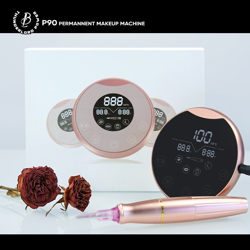 Top sale P90 mini touch display power supply rotary tattoo machine kit tattoo gun permanent makeup machine kit