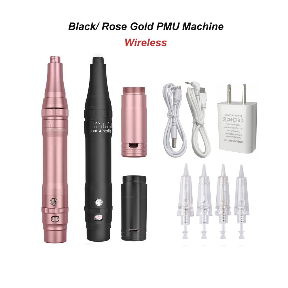 Wholesale Rose Gold Wireless Permanent Makeup Machine with Needles