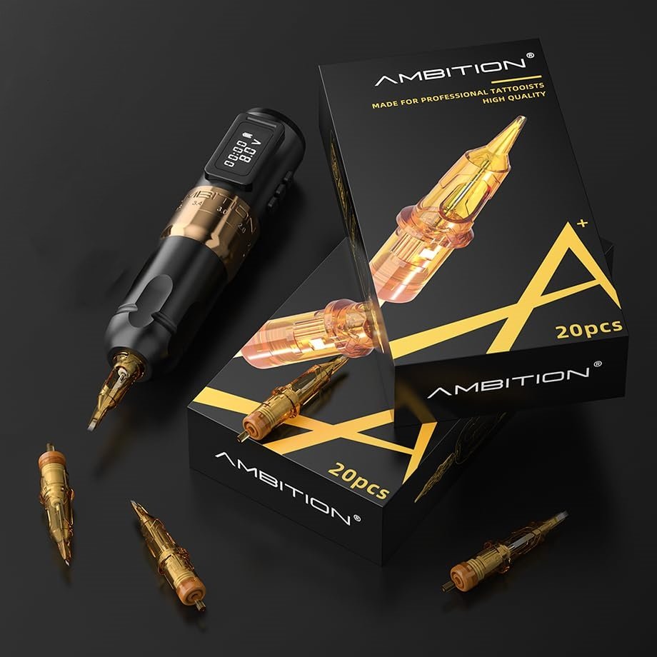 Ambition Mars-U 2.2-2.6-3.0-3.4-3.8-4.2mm Adjustable Stroke Professional Wireless Rotary Tattoo Pen Machine Kit Set for Body Art