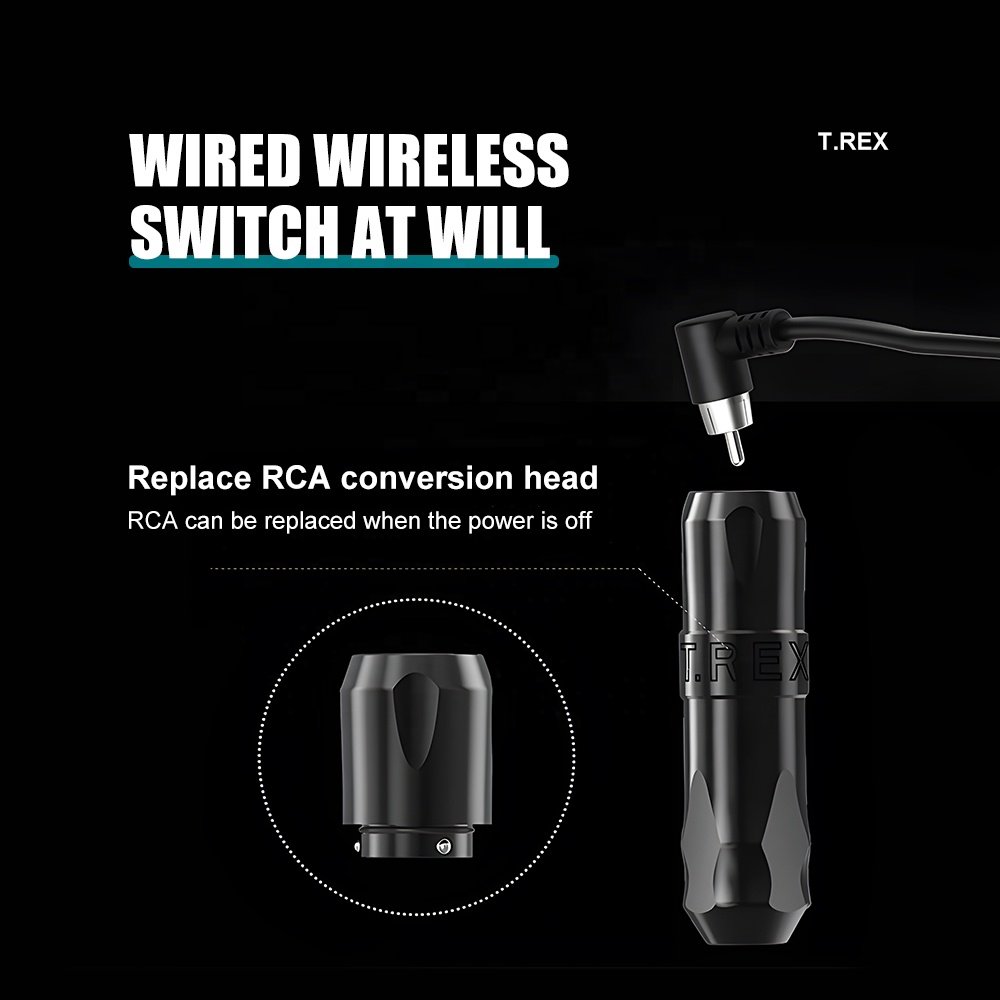 2023 New Professional Wireless Rotary Tattoo Pen 4mm stroke for Artist Body Art with 2 battery