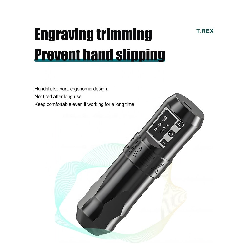 2023 New Professional Wireless Rotary Tattoo Pen 4mm stroke for Artist Body Art with 2 battery