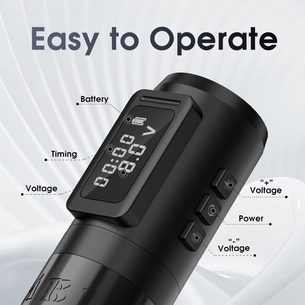 Ambition Vibe 1800mAh Powerful Brushless Motor Tattoo Gun Professional Wireless Rotary Tattoo Pen Machine for Artists Body Art