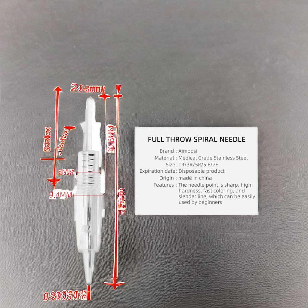 2024 1R-0.18mm Nano Screw Cartridge Needle Permanent Makeup Tattoo Needle Cartridge Eyebrow Mesotherapy Used Eyebrow Mesotherapy