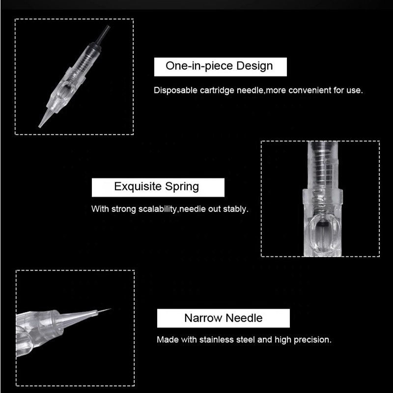 Tattoo Needle Disposable Cartridges Easy Click Pen For Permanent Makeup eyebrow needle cartridge