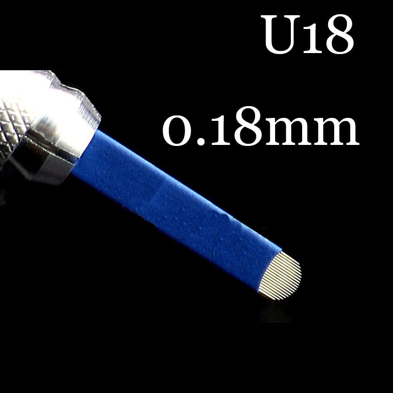 Microblading 0.18mm Tebori Blades Needles Tattoo needles Permanent Makeup Needle 7 9 12 14 17 21 Manual Eyebrow Blades supplies