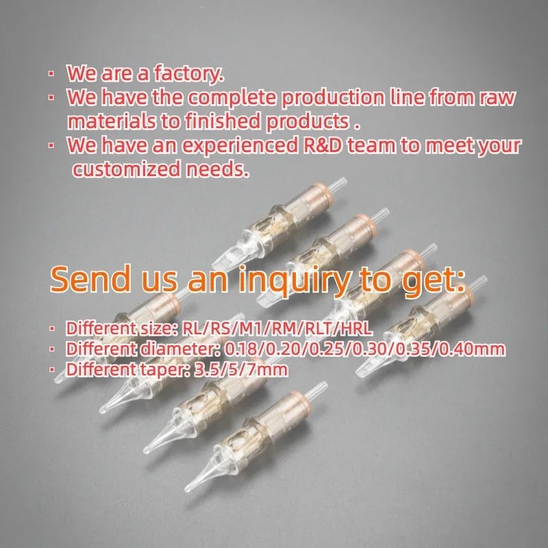 20pcs Cartridge Tattoo Needles RL RS RM M1 Disposable Sterilized Safety Tattoo Cartridge for Cartridge Machines