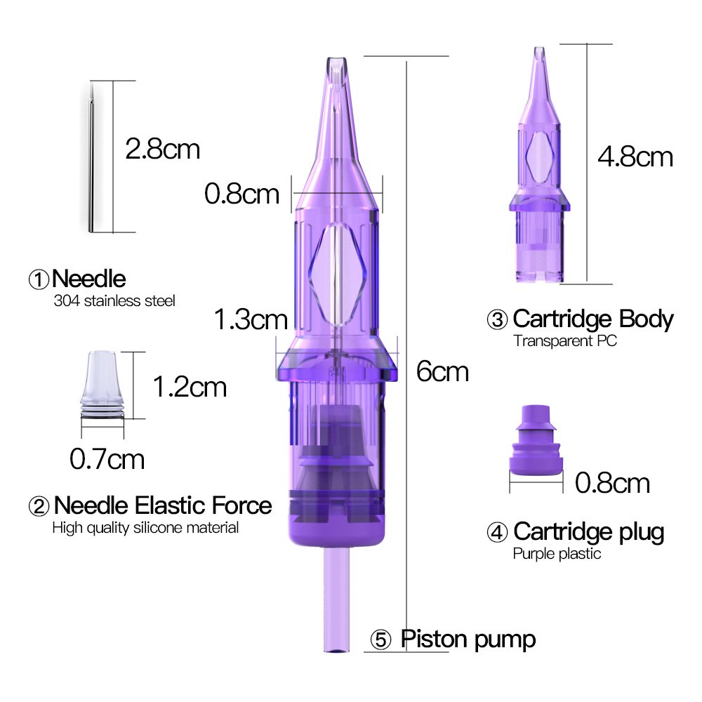 Mast Pro 0.25MM Round Liner Tight Permanent Makeup Cartridges Tattoo Needles Disposable Box of 20