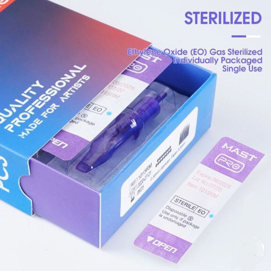 Mast Pro 0.25MM Round Liner Tight Permanent Makeup Cartridges Tattoo Needles Disposable Box of 20