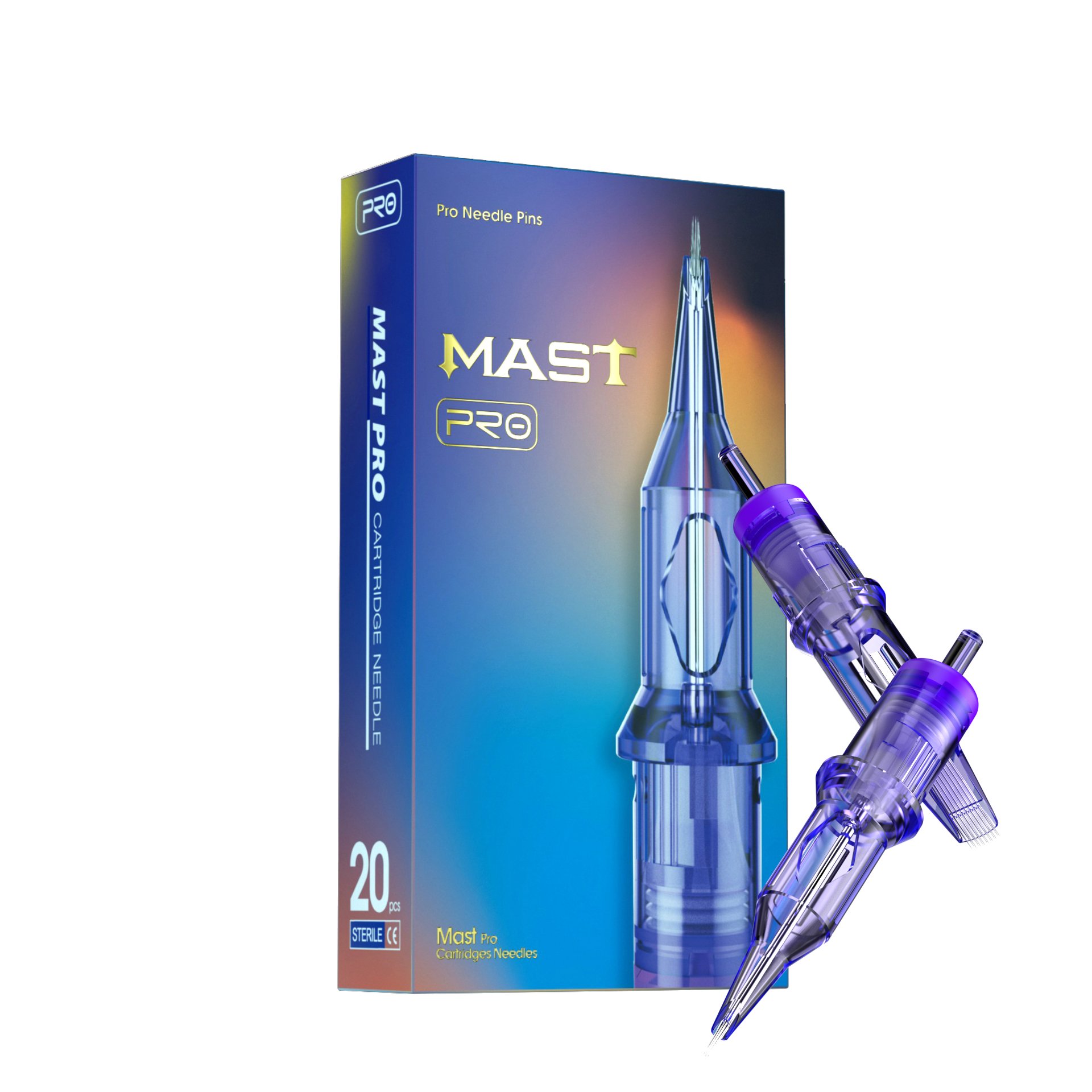 Mast Pro 0.25MM Round Liner Tight Permanent Makeup Cartridges Tattoo Needles Disposable Box of 20