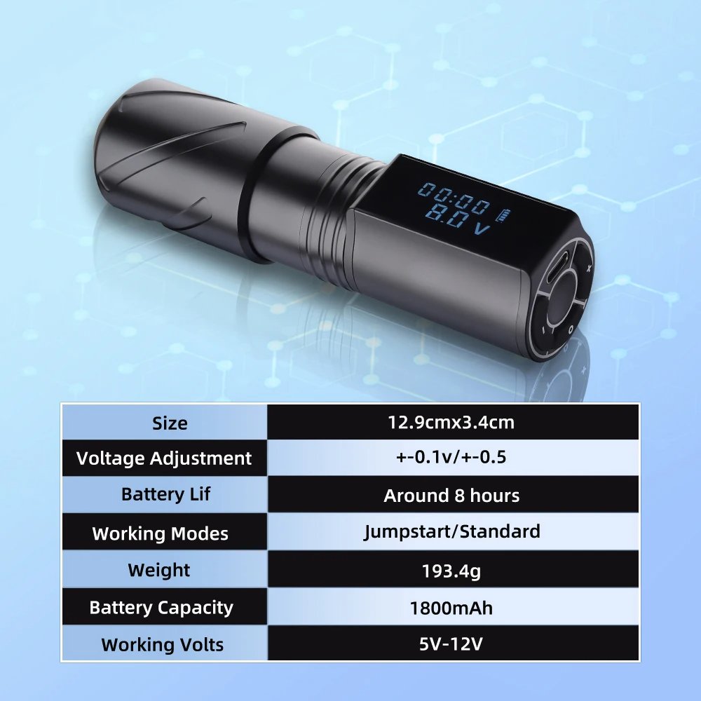 XNET Professional Wireless Tattoo Machine Kit Powerful Coreless Motor Rotary Tattoo Pen Complete Full Set with Cartridge Needle