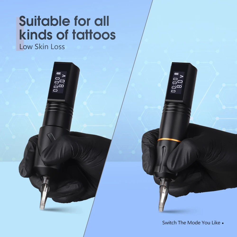XNET Professional Wireless Tattoo Machine Kit Powerful Coreless Motor Rotary Tattoo Pen Complete Full Set with Cartridge Needle