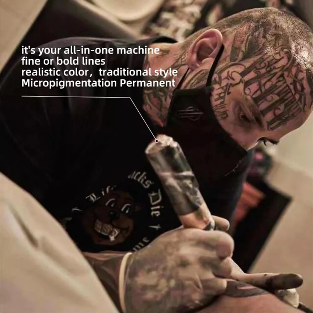 Ambition Soldier 2400mAh Digital Display Professional Wireless Rotary Tattoo Pen Machine with Double Battery for Body Art