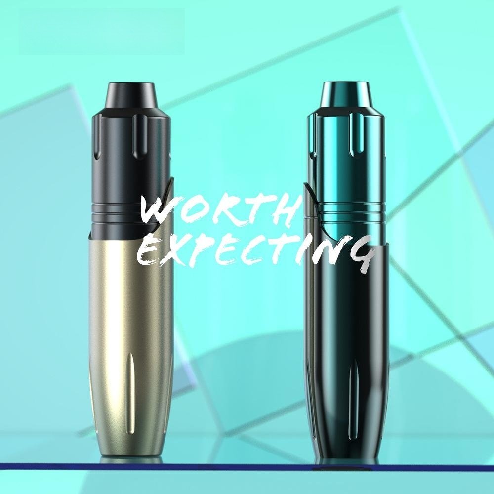 High Quality Tattoo Pen Kit RCA Connector Aluminum Gold Green Rotary Motor Tattoo Machine Gun