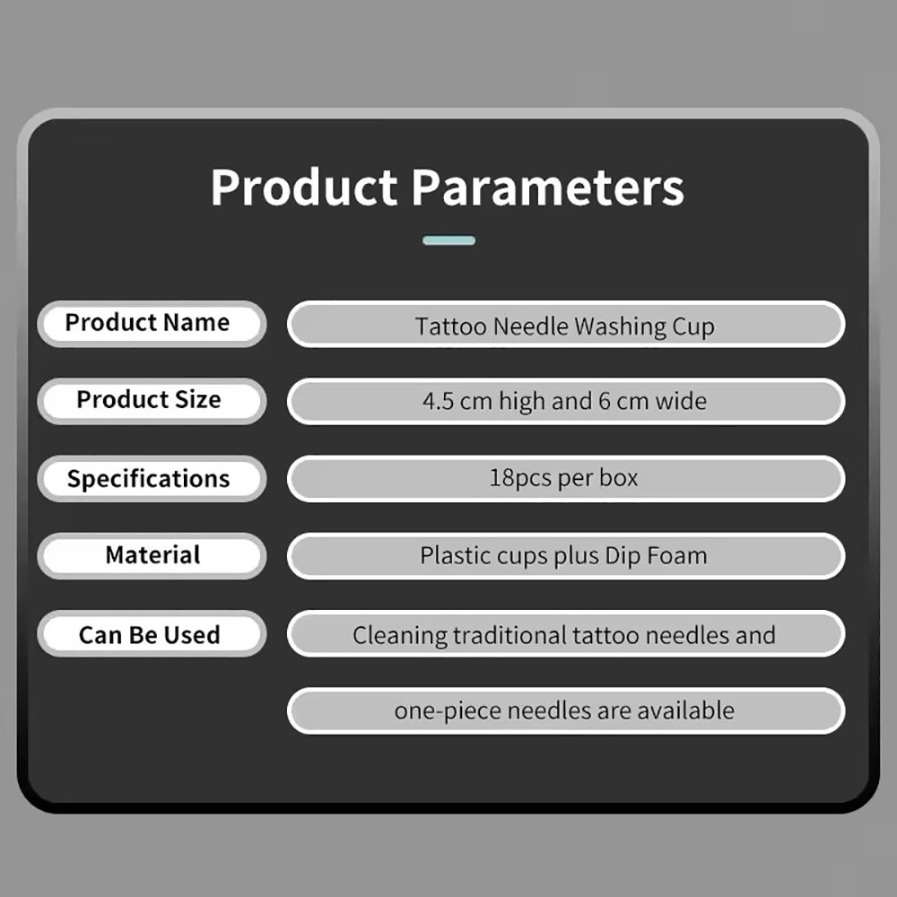 Disposable Tattoo Needle Cleaning Cup For Permanent Makeup Cartridge Foam Sterilized Cleaning Tattoo accessory 18pcs/box