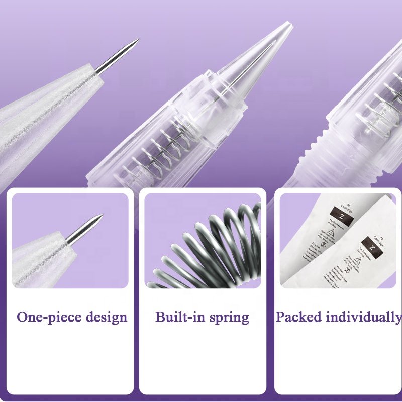 D Wholesale Transparent Cartridge Permanent Makeup Needles Screw In Eyebrow Tattoo Cartridge Needles Disposable For Machine Gun