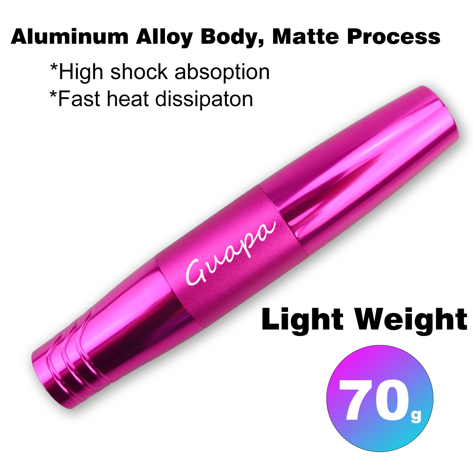 6 Colors Powerful Eyebrow Lips Demographics Rotary Tattoo Machine Pen Scalp RCA Permanent Makeup Machine Tattoo Gun with 2 Heads