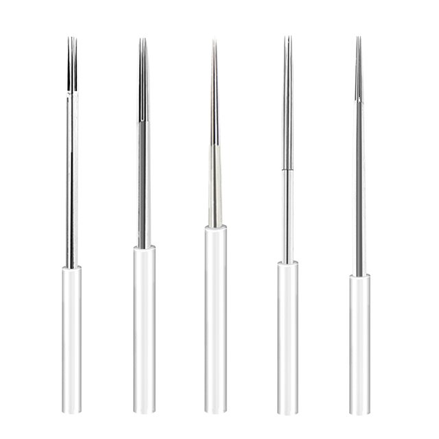 Round Sharp Blades Disposable Manual Black Eyebrow Tattoo Needle Permanent Makeup Needles