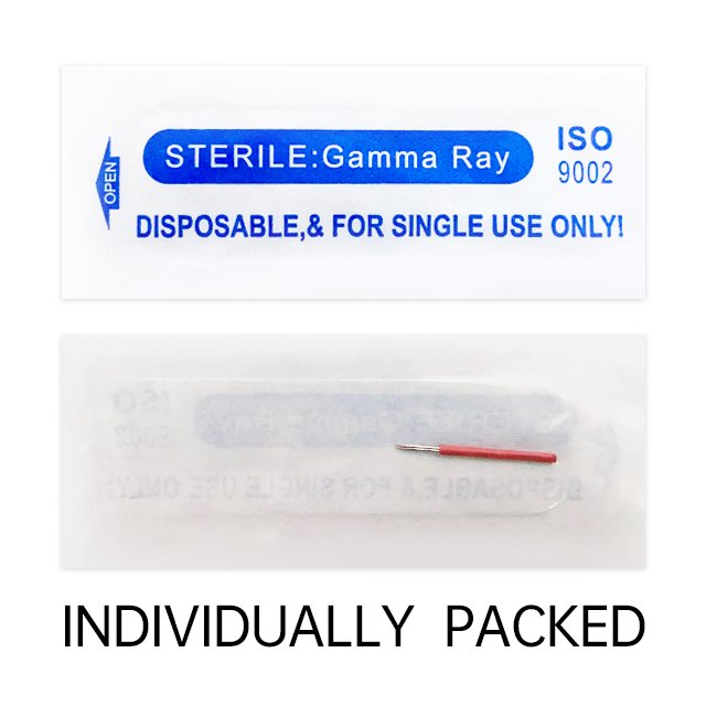 Round Sharp Blades Disposable Manual Black Eyebrow Tattoo Needle Permanent Makeup Needles