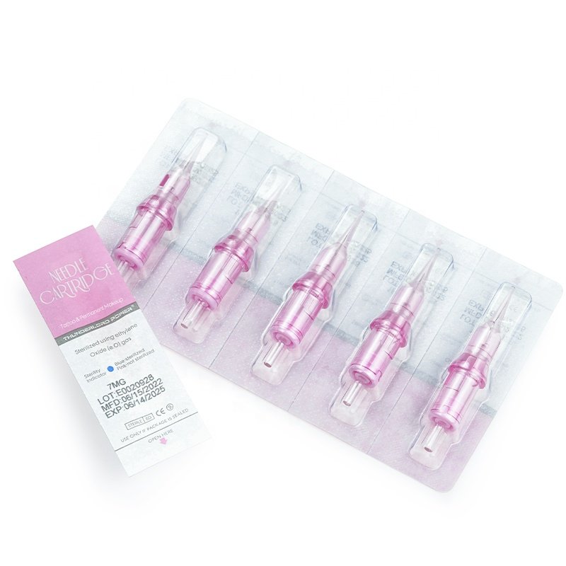 Top Sales Pink Thunderlord Tattoo Permanent Makeup Cartridge Needle Professional Longer Tips 1RL Premium Disposable Tattoo