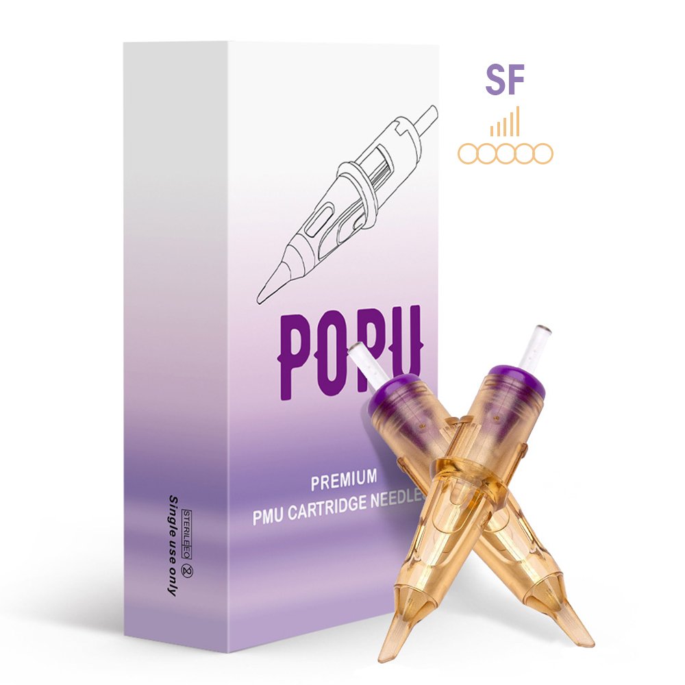 OEM ODM POPU Premium RL RS SF M1 RM Long Taper PMU Tattoo Needles Cartridges Custom Permanent Makeup needle Wholesale