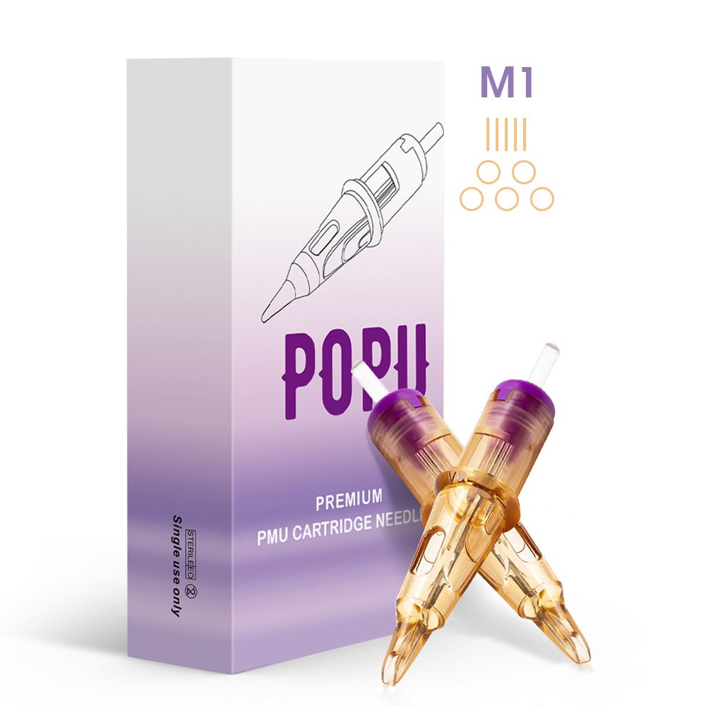 OEM ODM POPU Premium RL RS SF M1 RM Long Taper PMU Tattoo Needles Cartridges Custom Permanent Makeup needle Wholesale