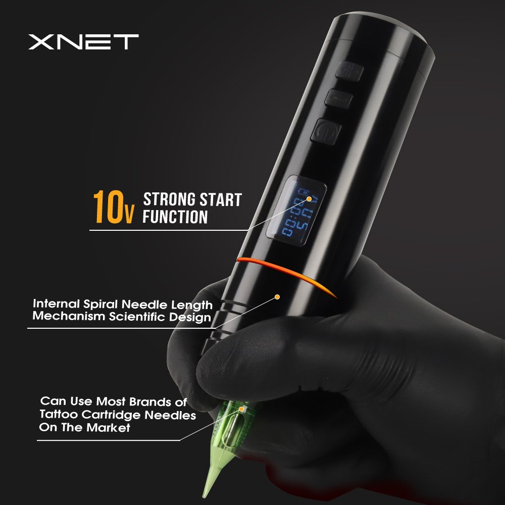 XNET Blade Japanese Motor Wireless Tattoo Machine Digital Rotary Tattoo Gun Pen for Body Art