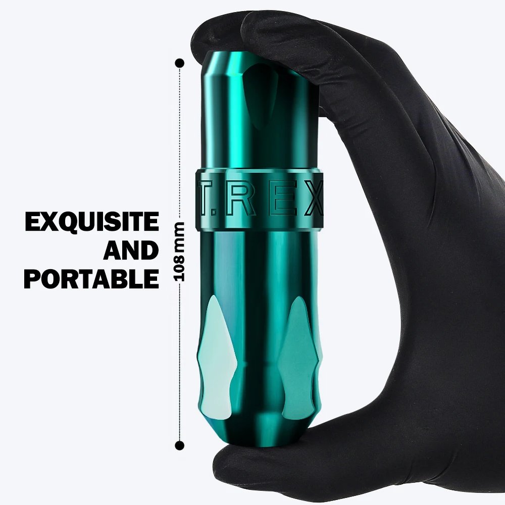 XNET Trex Portable 2400mAh LCD Digital Display Rotary Battery Pen Wireless Tattoo Machine Complete Kit Set with Cartridge Needle