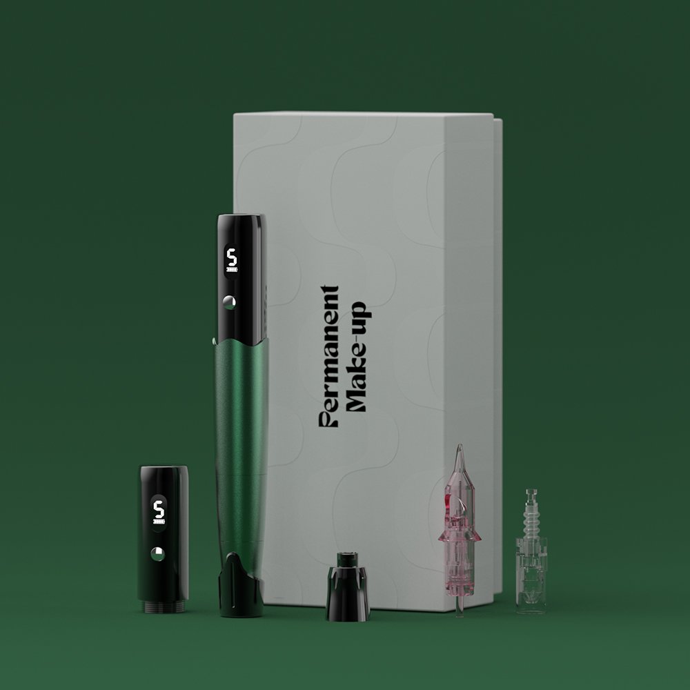 Rotary Tattoo Pen Machine With Led Display Levels Speed Permanent Makeup Pen Tattoo Machine Wireless Tattoo Pen Kit