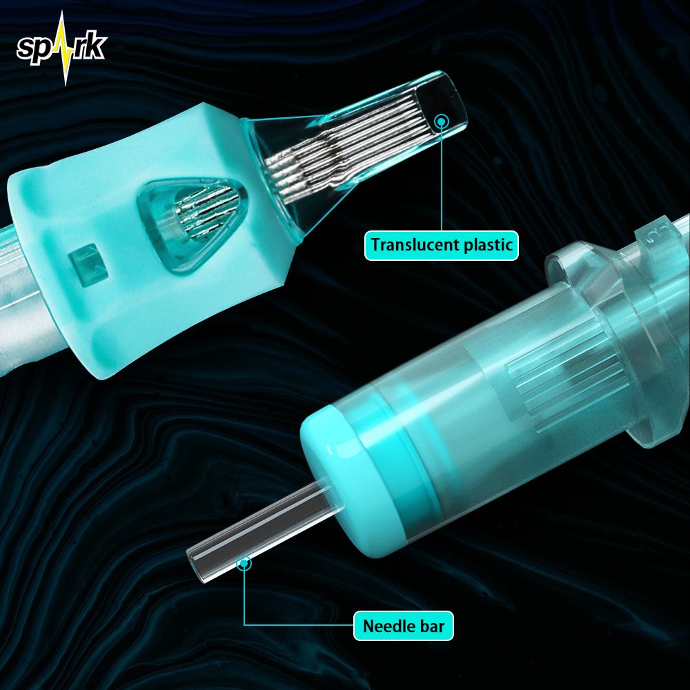 Spark Cartridge Tattoo Needles Permanent Makeup 0.30mm/0.35mm RL RS M1 RM for Rotary Cartridge Tattoo Machine Pen