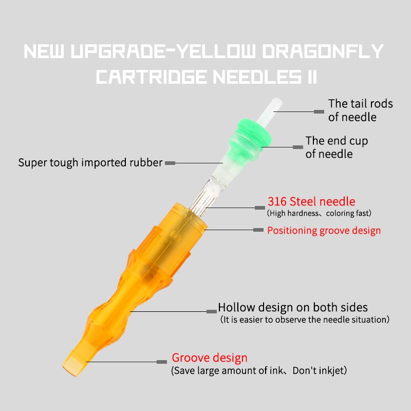 20pcs Disposable Professional Tattoo Makeup Cartridge Needles Sterilized Safety Tattoo Pen Machine Permanent Cartridge Needles