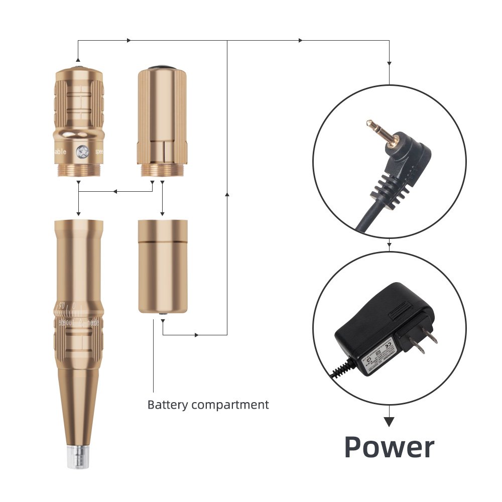 Eyebrow Permanent Tattoo Pen Make up cosmetic Wireless Aluminum Electric Tattoo Machine
