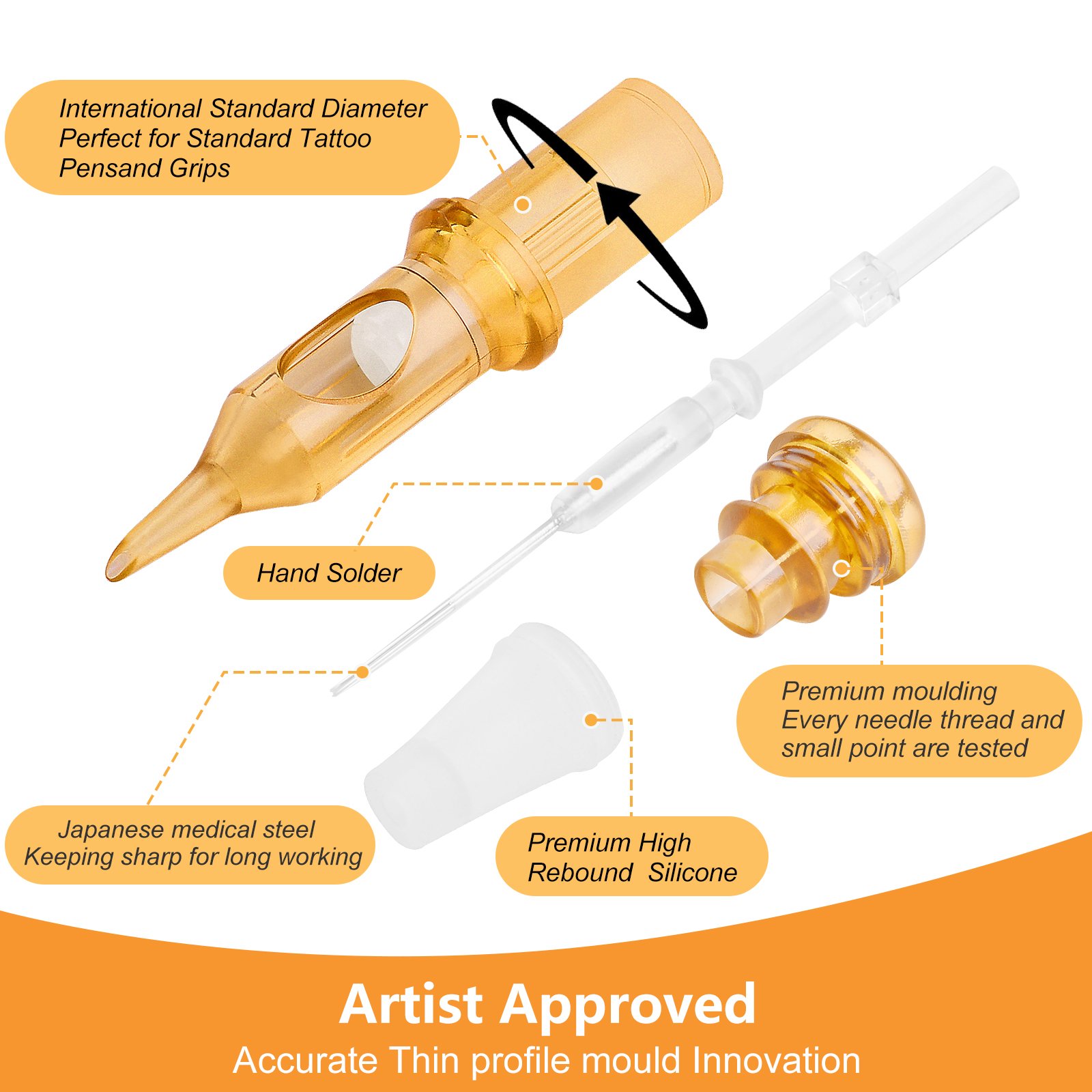 Wholesale EVO Permanent Makeup Needle Cartridge High Quality 100% Sterilized Tattoo Disable Tattoo Cartridge Needle